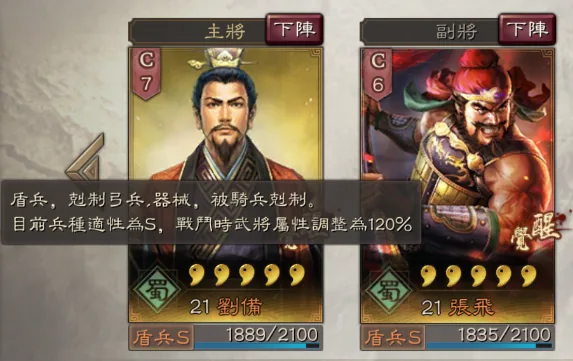 兵種適性對屬性的影響